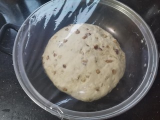 12、红枣红糖馒头,盖上保鲜膜,醒发1小时