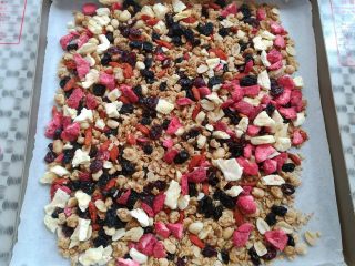 10、格兰诺拉酸奶杯,把所有的食材混合均匀,放凉装罐