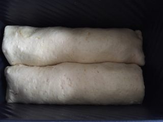 16、红枣黄豆粉吐司,放入吐司盒，进行二次发酵到两倍大