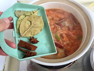 32、了不起的小番茄➕番茄土豆红烩牛肉,中火煮开,加入八角桂皮香叶