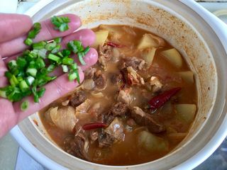 49、了不起的小番茄➕番茄土豆红烩牛肉,收汁后,撒上少许葱末,即可