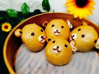 34、一锅出&小熊红糖馒头+红枣枸杞子银耳羹,成品图