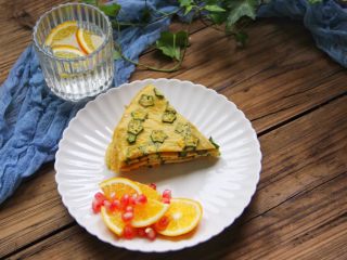 14、秋葵鸡蛋饼,成品