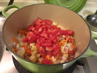 18、培根蔬菜汤,番茄丁（炒）