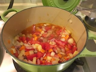 19、培根蔬菜汤,然后！加600cc的水