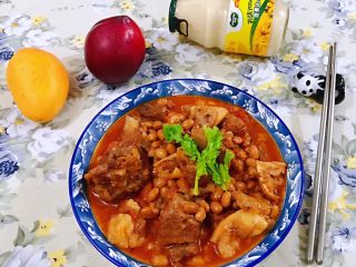 15、番茄黄豆炖牛腩,好吃到爆的营养餐送给备考的学子们