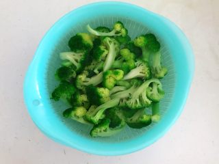 8、10分钟快手菜  凉拌蒜蓉虾仁西蓝花,把焯好的西蓝花放入冷水中过凉