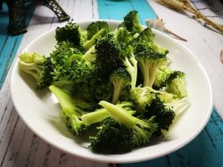 2、【Cathy边吃边营养】— 西蓝花炒番茄,西蓝花先掰成小朵