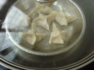 8、苦瓜饺子,把饺子放在抹了油的碟子上,在饺子上喷点水(要是用蒸笼就不用喷水)置锅中加盖