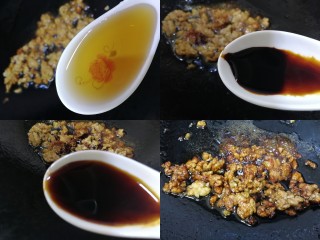 9、香菇肉末豆腐,放料酒，老抽，生抽，文火炒匀。