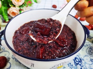 1、红枣黑米粥,成品图！