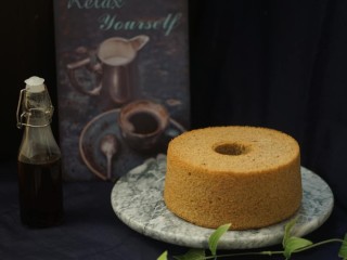 21、普洱茶牛奶戚风蛋糕,成品图