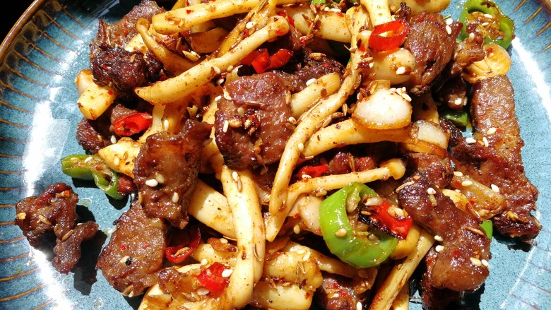 减脂系白玉菇煎烤牛肉