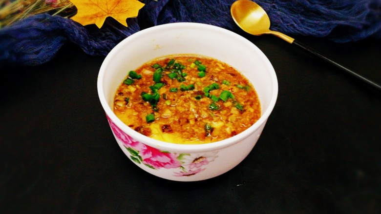 百变鸡蛋香菇肉末鸡蛋羹