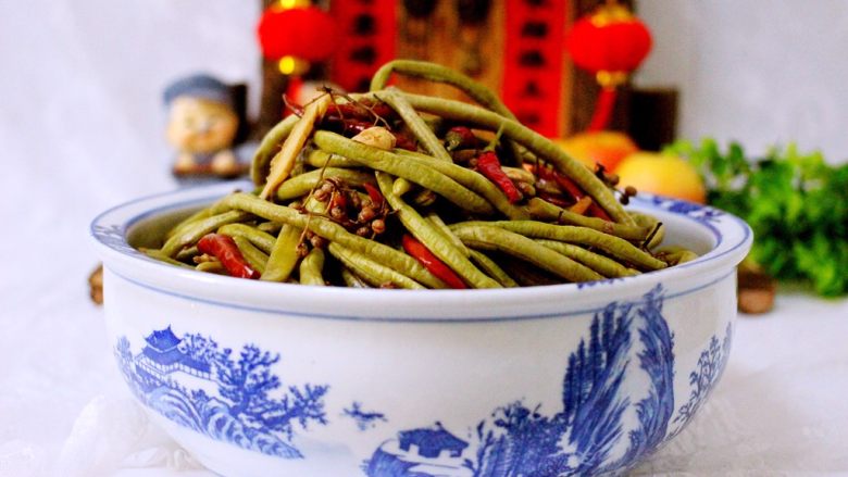 绿色美食自制酸豆角