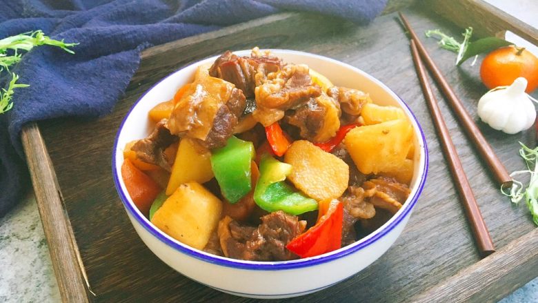 补血益气强筋健骨山药烧牛肉附红烧牛肉详细做法