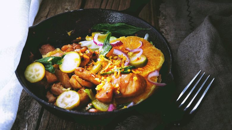 春日小清新之香橙煎鸡肉