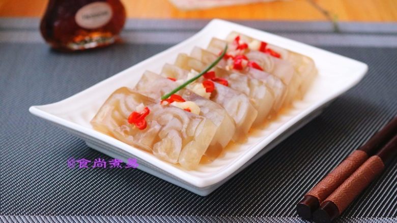 低脂美容的水晶皮冻