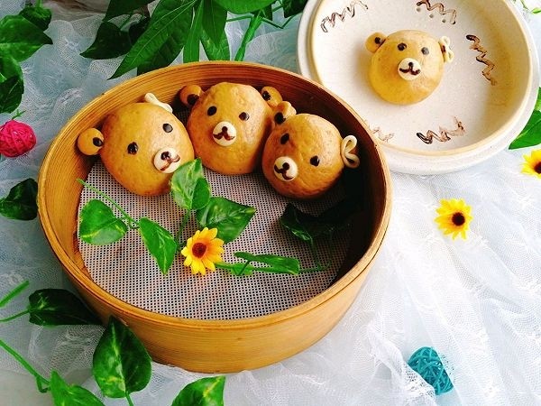 一锅出小熊红糖馒头红枣枸杞子银耳羹