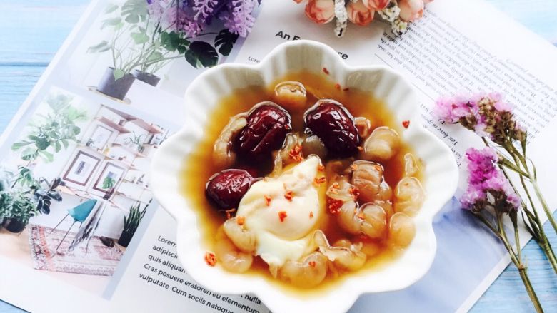 红枣桂圆鸡蛋红糖水补血益气养颜汤