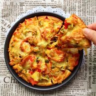 第一次DIY杂蔬火腿肠披萨饼