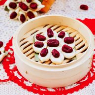 老面红枣花样馒头