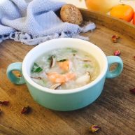 感恩节食谱香菇虾仁蔬菜粥