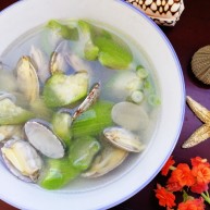 丝瓜花蛤汤