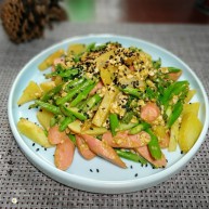 咸蛋芦笋火腿焗土豆