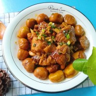 暖色系冬日暖胃栗豆鸡翅