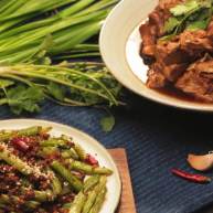 干煸四季豆养生羊蝎子