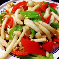 减脂系素炒白玉菇青椒