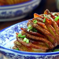 培根风琴烤土豆辣味