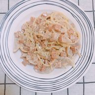 火腿奶油意面