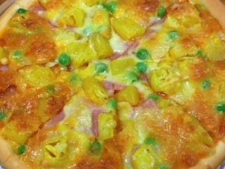 14、菠萝披萨,成品图。