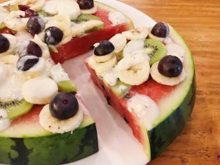 9、西瓜披萨,切块，完成