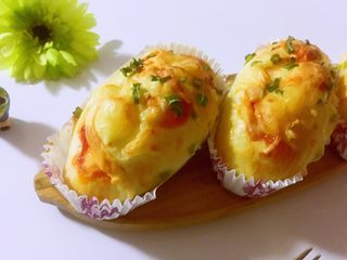 19、香葱芝士肉松包,明天的早餐就它了????