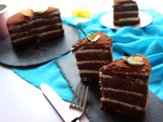 20、可可奶油裸蛋糕,成品。。