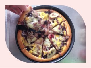 7、蓝莓香蕉披萨,可以品尝！