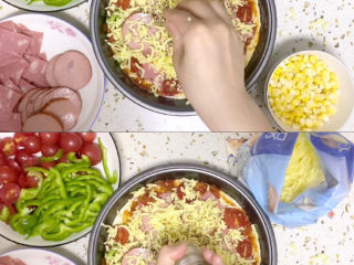 13、培根火腿披萨,撒点披萨草，黑胡椒就完成了