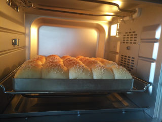 11、小面包(玉米油版),放入预热好的烤箱中下层上下火160度,烘烤20分钟左右