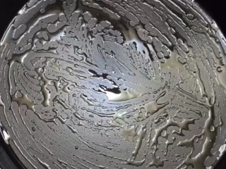 5、培根火腿披萨,披萨烤盘刷上油。