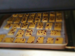 18、蔓越莓曲奇饼干,提前预热好的烤箱中下层170度烤20分钟