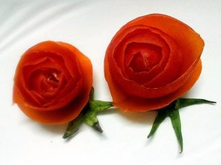 8、#百搭西红柿# 番茄玫瑰花,漂亮哈