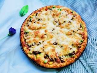 20、黑椒牛肉披萨,黑椒牛肉披萨成品图