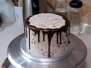 31、火爆ins的滴落蛋糕【奥利奥咸奶油蛋糕】,剪一个小口缓缓挤在蛋糕边缘即可