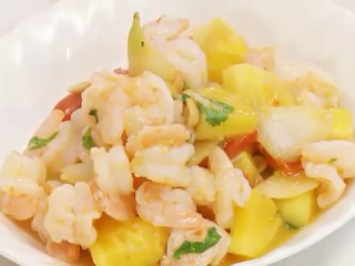 5、凤梨虾仁,出锅
