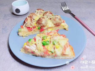 16、黑椒牛肉披萨,双拼的披萨吃起来更有满足感哟！