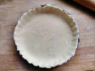 5、百变水果    香蕉派,将面团取一部分幹成圆形，放入披萨盘中，这时可以将烤箱上下火200度预热10分钟。