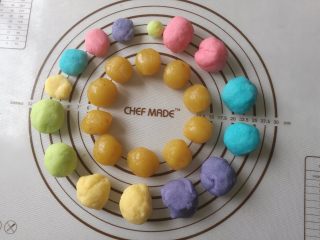 10、冰皮月饼,10.面团分成25克每个，冰糕馅每个20克，剩下的面团放一边